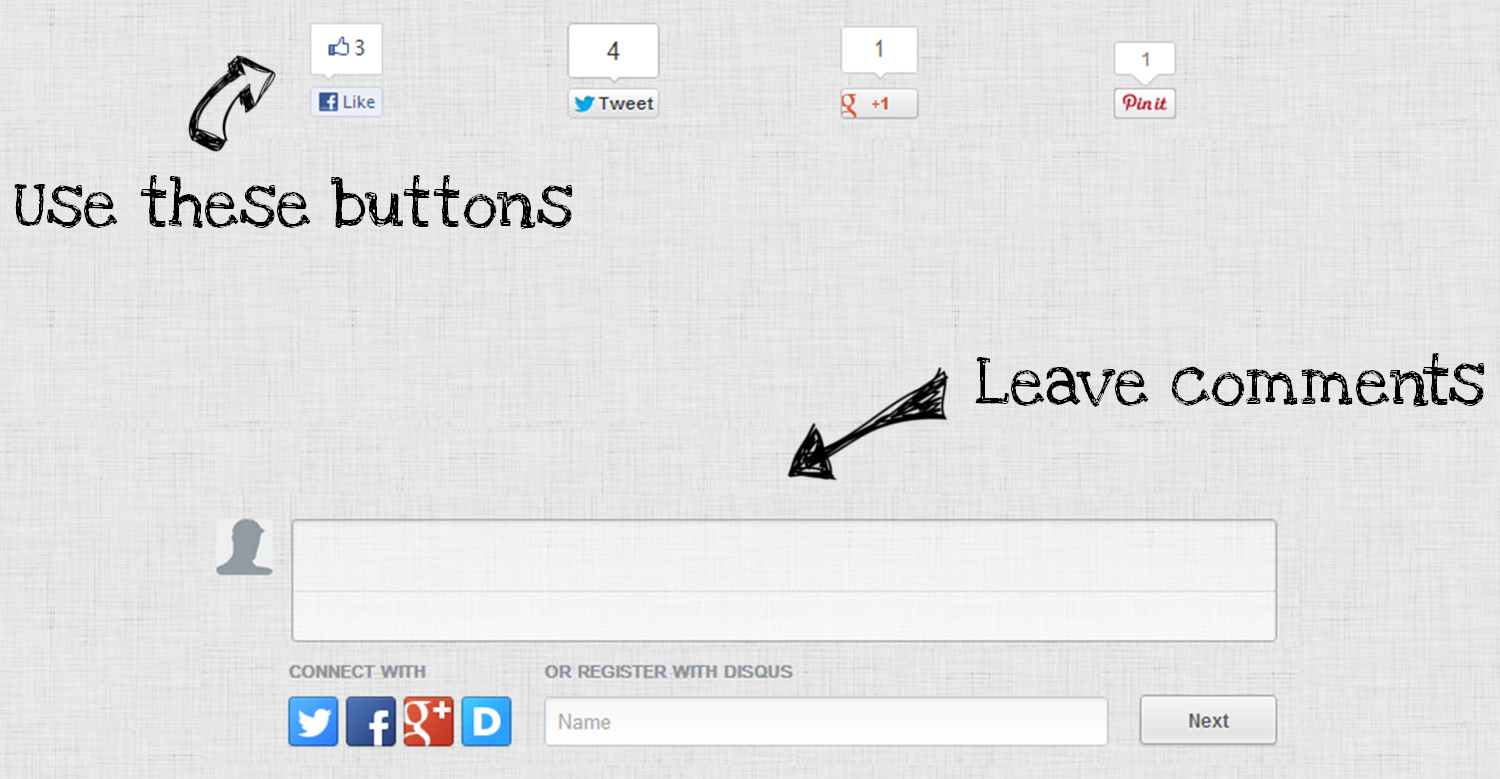 Use the buttons and leave comments